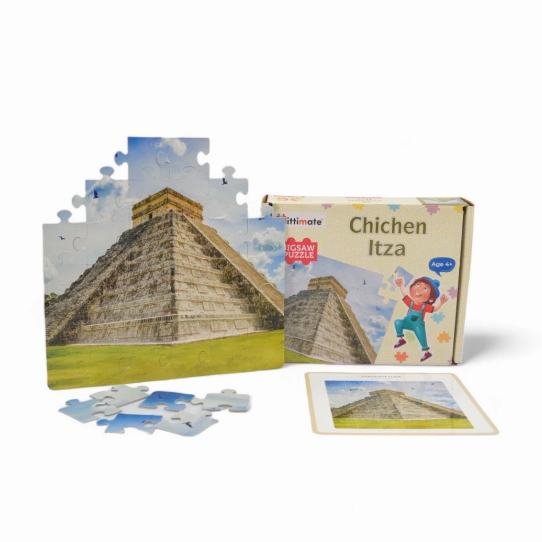 Mittimate Chichen Itza Jigsaw Puzzle  36-Piece Cardboard Puzzle for Kids (Ages 4-6) | Fun, Learning & Perfect Birthday Gift
