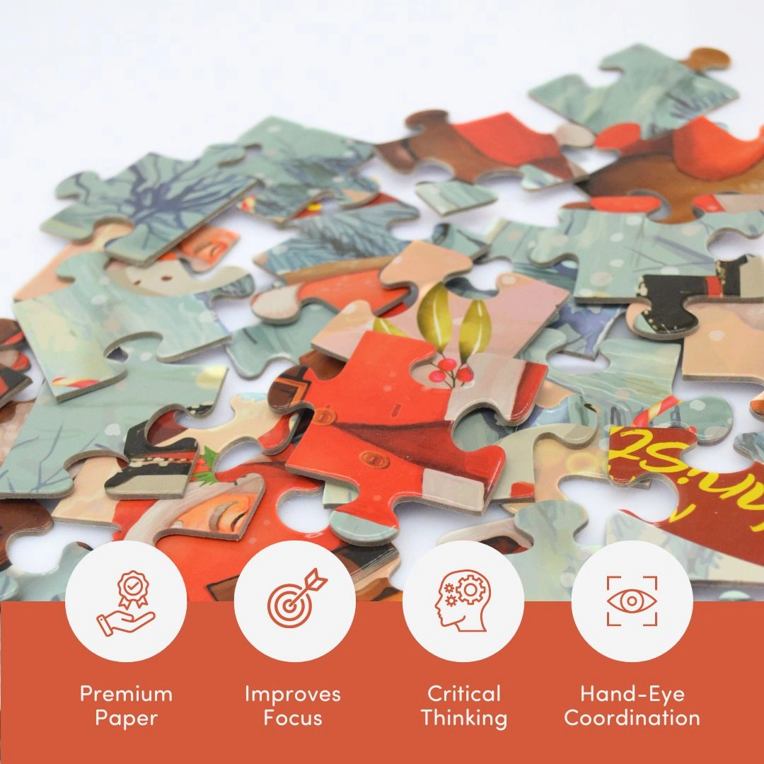 Mittimate Christmas Jigsaw Puzzle  36-Piece Cardboard Puzzle for Kids (Ages 4-6) | Fun, Learning & Perfect Birthday Gift