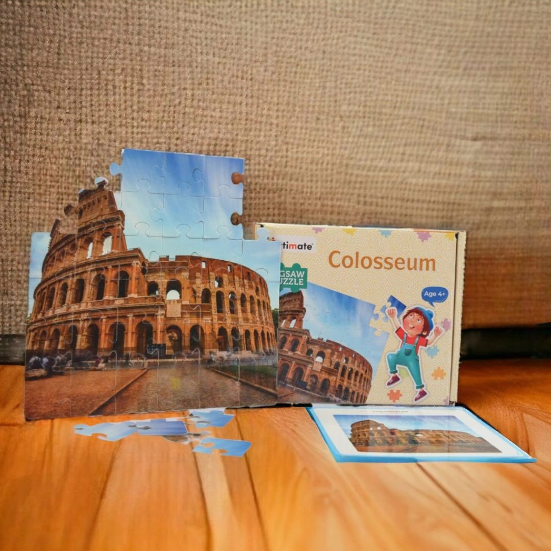Mittimate Colosseum Jigsaw Puzzle  36-Piece Cardboard Puzzle for Kids (Ages 4-6) | Fun, Learning & Perfect Birthday Gift
