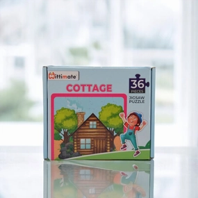 Mittimate Cottage House Jigsaw Puzzle  36-Piece Cardboard Puzzle for Kids (Ages 4-6) | Fun, Learning & Perfect Birthday Gift