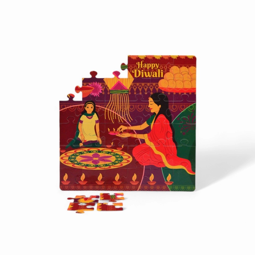 Mittimate Diwali Theme Jigsaw Puzzle  36-Piece Cardboard Puzzle for Kids (Ages 4-6) | Fun, Learning & Perfect Birthday Gift