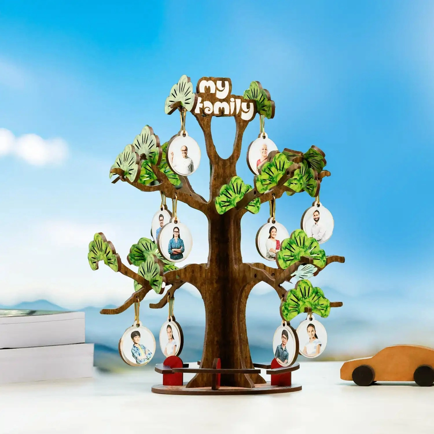 Mittimate DIY Family Tree for Kids Age 8 to 12 Year Old I Make Your Own Wooden DIY Model I 3D Model Building Kit I Birthday Gift for Kids