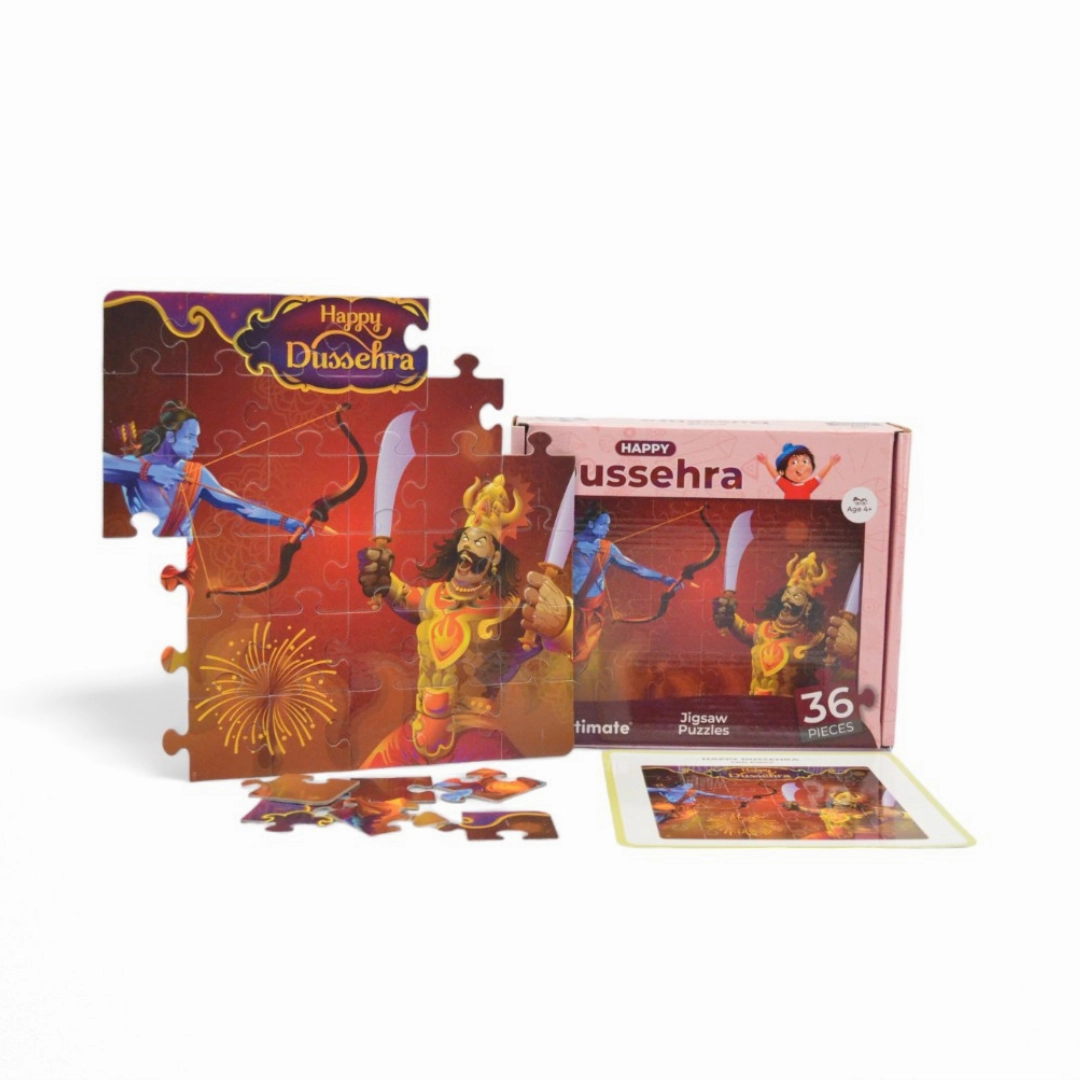 Mittimate Dussehra Theme Jigsaw Puzzle  36-Piece Cardboard Puzzle for Kids (Ages 4-6) | Fun, Learning & Perfect Birthday Gift