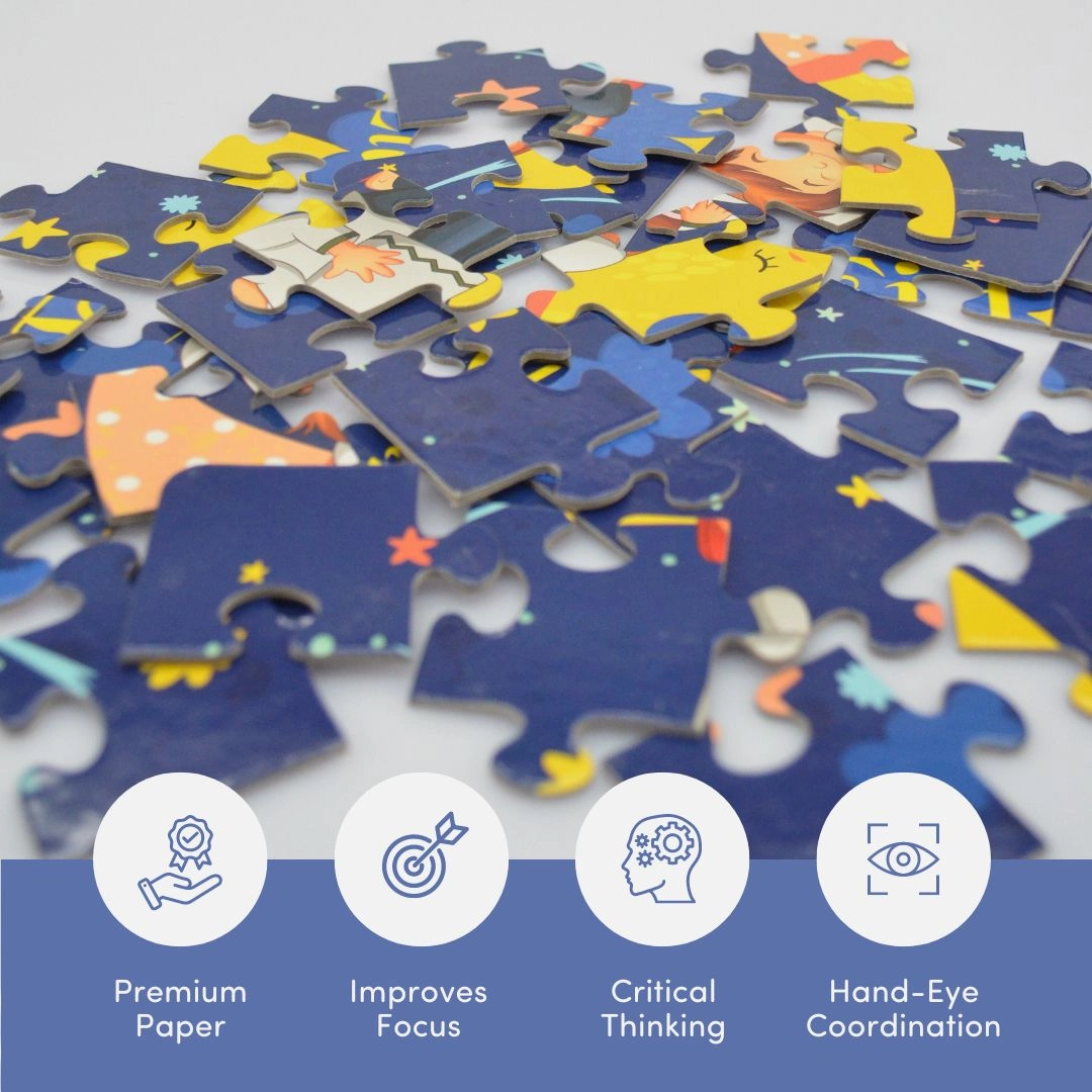 Mittimate Eid Mubarak Jigsaw Puzzle  36-Piece Cardboard Puzzle for Kids (Ages 4-6) | Fun, Learning & Perfect Birthday Gift