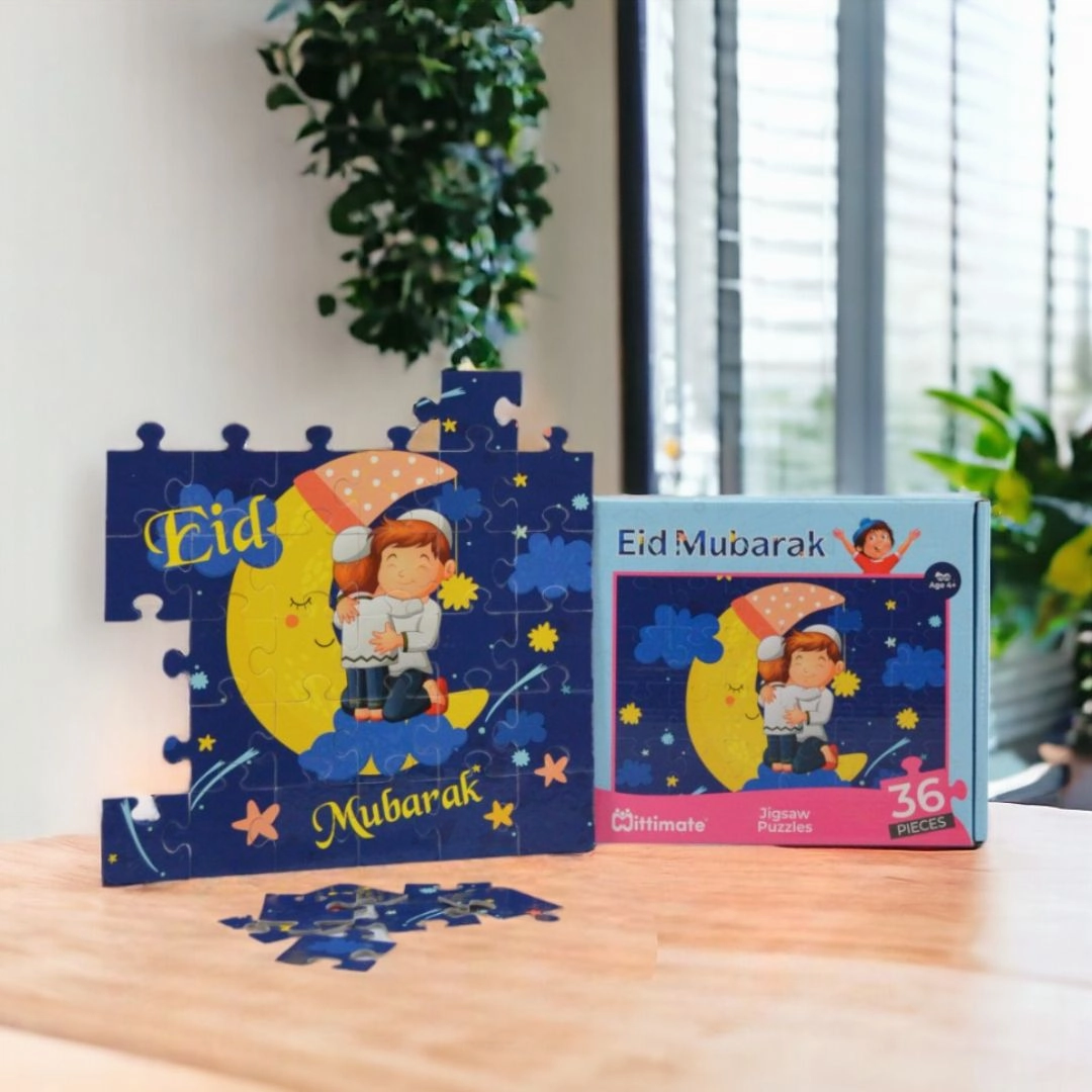 Mittimate Eid Mubarak Jigsaw Puzzle  36-Piece Cardboard Puzzle for Kids (Ages 4-6) | Fun, Learning & Perfect Birthday Gift