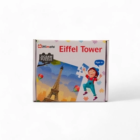 Mittimate Eiffel Tower Jigsaw Puzzle  36-Piece Cardboard Puzzle for Kids (Ages 4-6) | Fun, Learning & Perfect Birthday Gift
