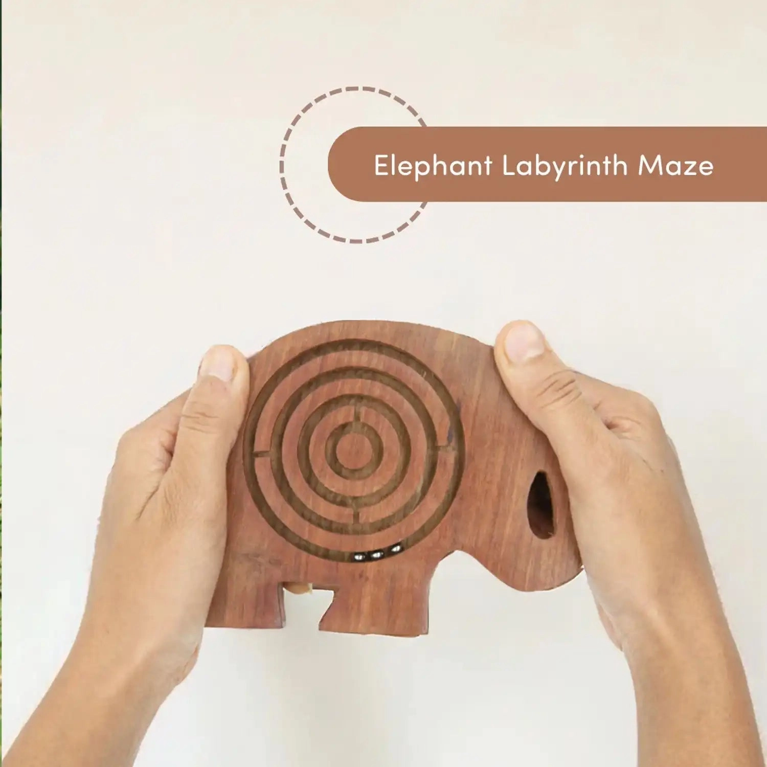 Mittimate Elephant Maze & Labyrinth Puzzle  Bhool Bhulaiyaa Board Game for Kids | Fun Indoor Brain Teaser & Activity Toy