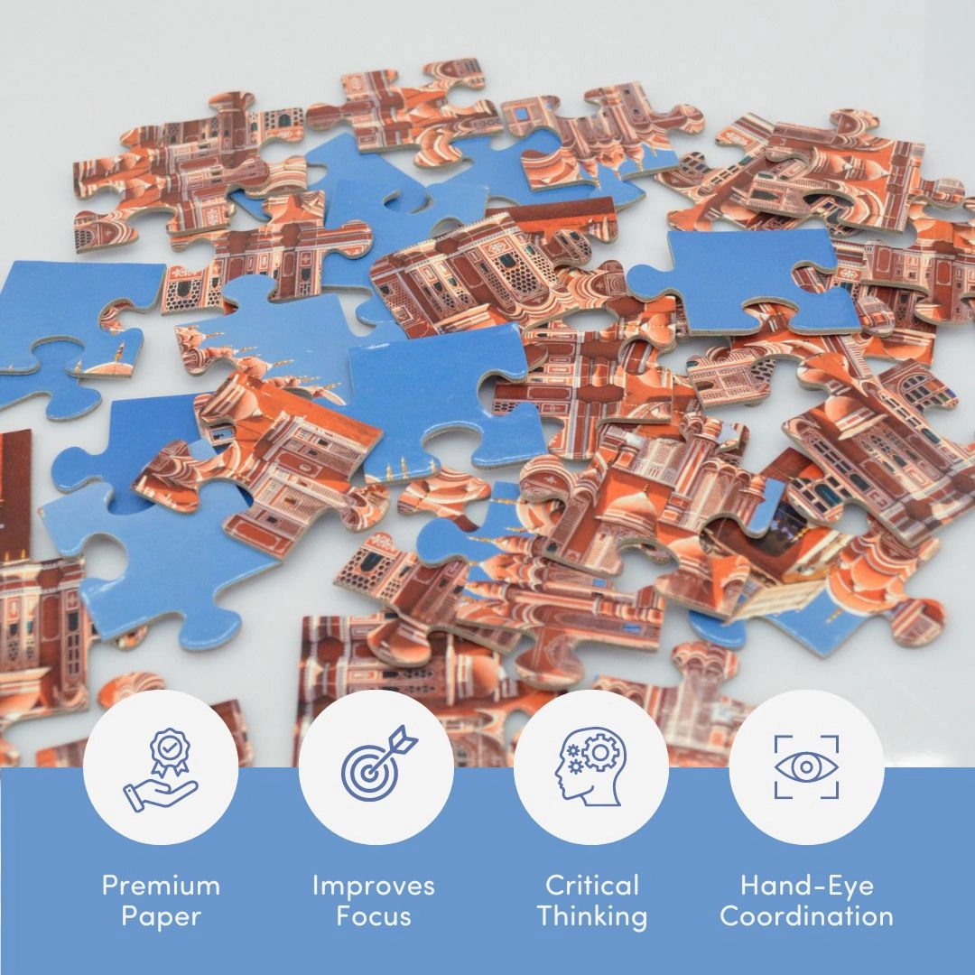 Mittimate Hawa Mahal Jigsaw Puzzle  36-Piece Cardboard Puzzle for Kids (Ages 4-6) | Fun, Learning & Perfect Birthday Gift