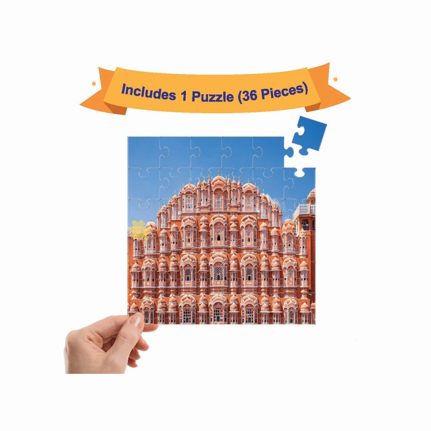 Mittimate Hawa Mahal Jigsaw Puzzle  36-Piece Cardboard Puzzle for Kids (Ages 4-6) | Fun, Learning & Perfect Birthday Gift