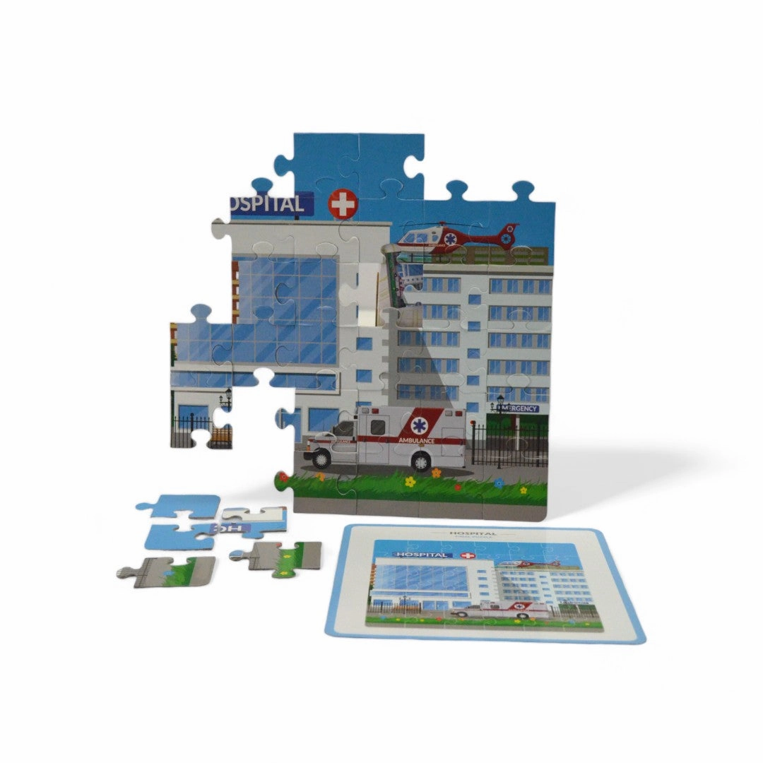 Mittimate Hospital Jigsaw Puzzle  36-Piece Cardboard Puzzle for Kids (Ages 4-6) | Fun, Learning & Perfect Birthday Gift