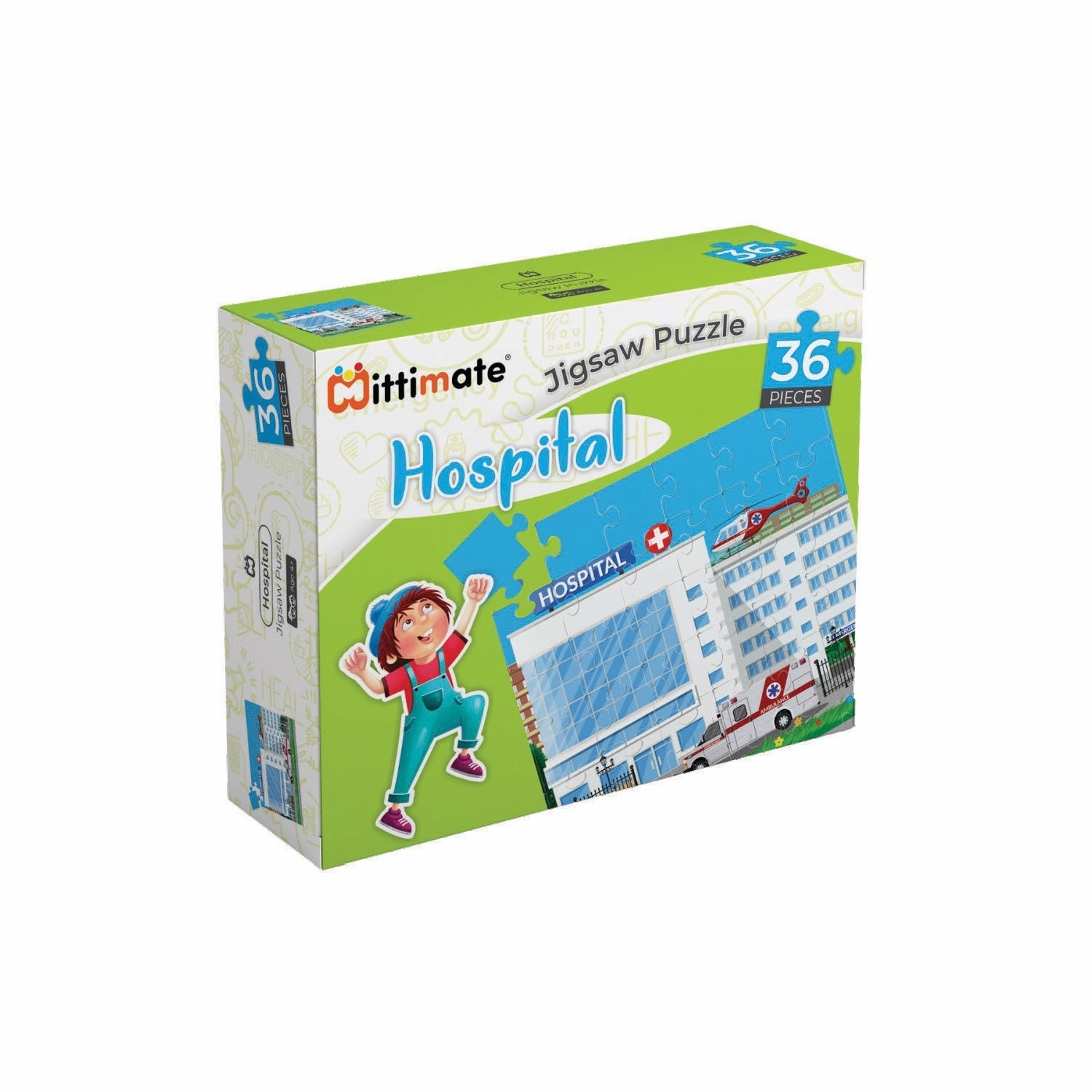 Mittimate Hospital Jigsaw Puzzle  36-Piece Cardboard Puzzle for Kids (Ages 4-6) | Fun, Learning & Perfect Birthday Gift