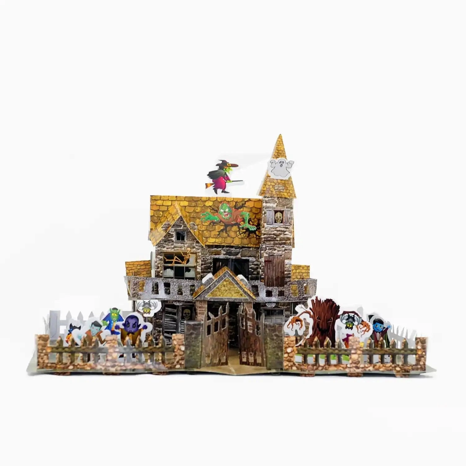 Mittimate Huaunted House Model Construction Book for Kids Age 8 to 12 Year Old I Make Your Own 3D Paper Model I Fun & DIY Book for Children