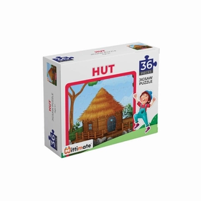 Mittimate Hut Jigsaw Puzzle  36-Piece Cardboard Puzzle for Kids (Ages 4-6) | Fun, Learning & Perfect Birthday Gift