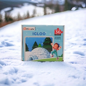 Mittimate Igloo Jigsaw Puzzle  36-Piece Cardboard Puzzle for Kids (Ages 4-6) | Fun, Learning & Perfect Birthday Gift