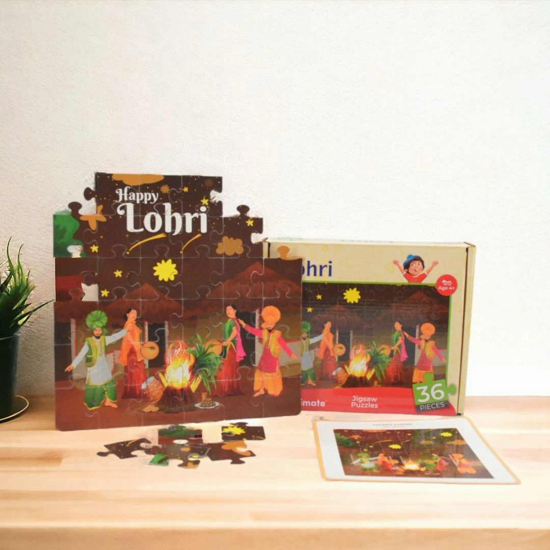 Mittimate Lohri Jigsaw Puzzle  36-Piece Cardboard Puzzle for Kids (Ages 4-6) | Fun, Learning & Perfect Birthday Gift