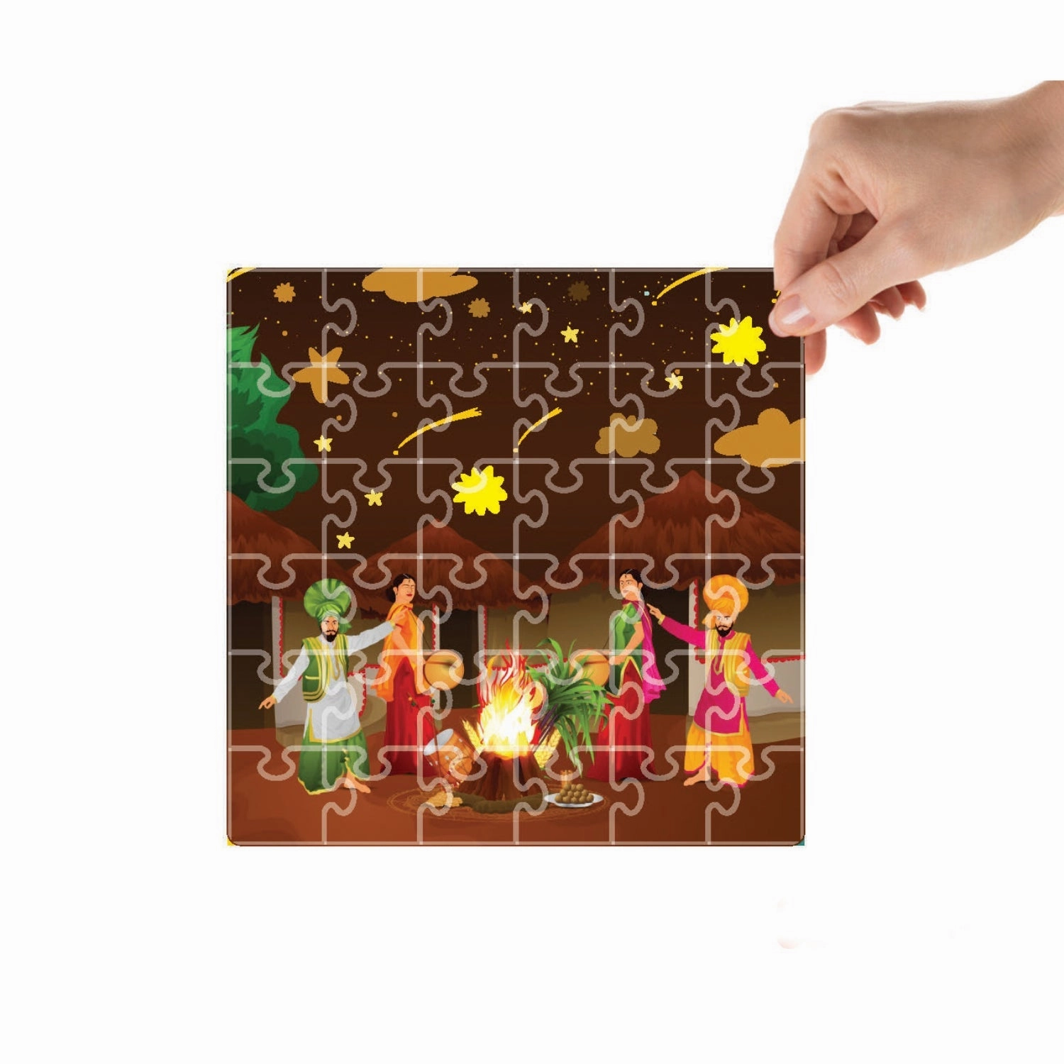 Mittimate Lohri Jigsaw Puzzle  36-Piece Cardboard Puzzle for Kids (Ages 4-6) | Fun, Learning & Perfect Birthday Gift