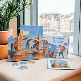 Mittimate London Bridge Jigsaw Puzzle  36-Piece Cardboard Puzzle for Kids (Ages 4-6) | Fun, Learning & Perfect Birthday Gift