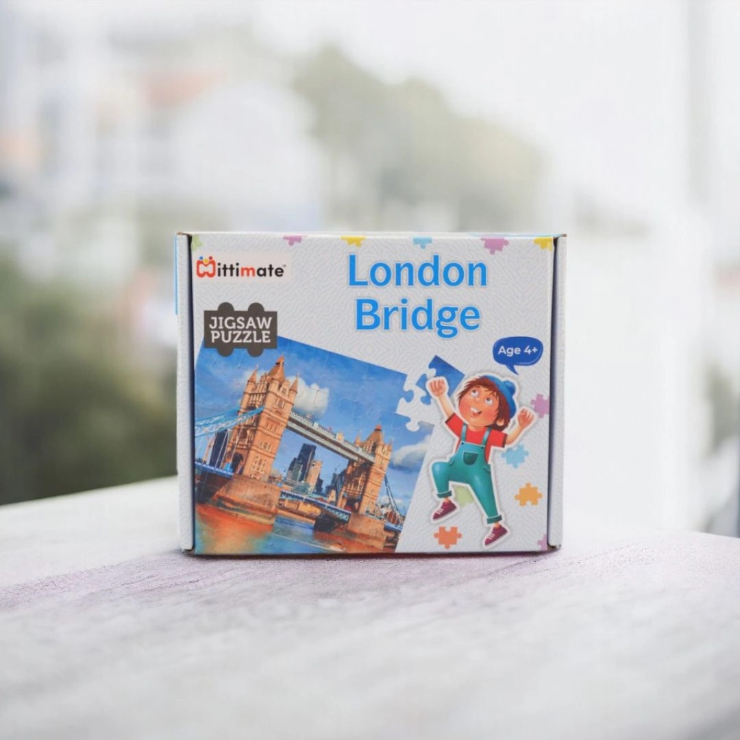 Mittimate London Bridge Jigsaw Puzzle  36-Piece Cardboard Puzzle for Kids (Ages 4-6) | Fun, Learning & Perfect Birthday Gift