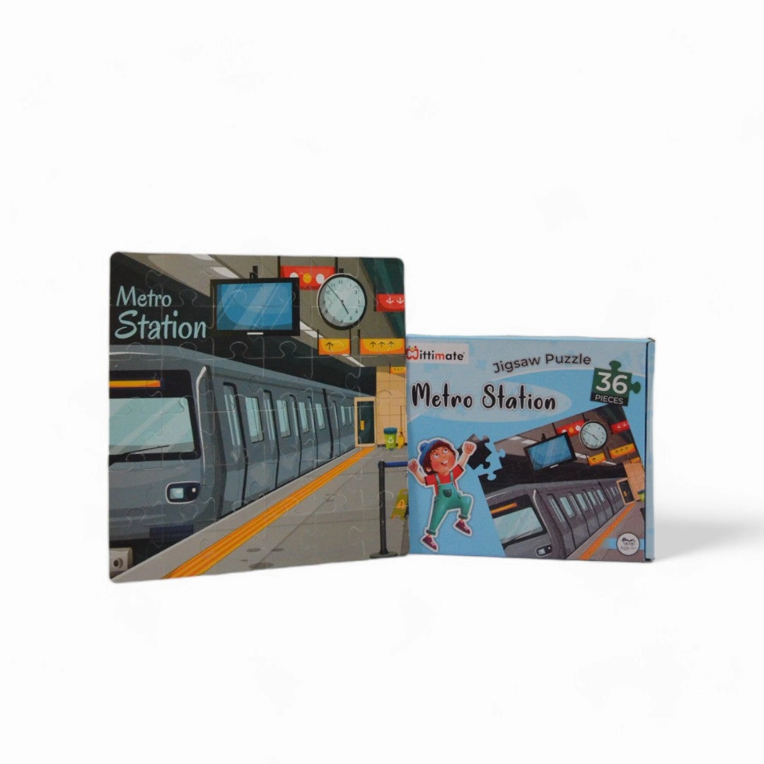 Mittimate Metro Hosue Jigsaw Puzzle  36-Piece Cardboard Puzzle for Kids (Ages 4-6) | Fun, Learning & Perfect Birthday Gift