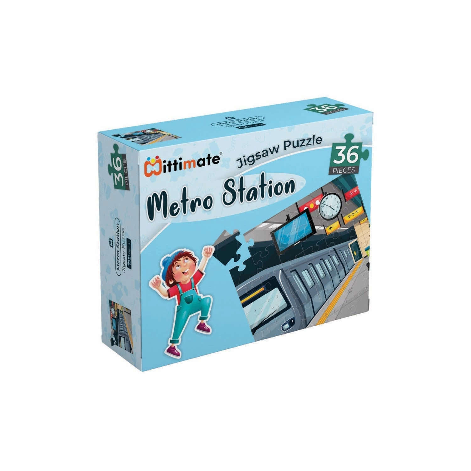 Mittimate Metro Hosue Jigsaw Puzzle  36-Piece Cardboard Puzzle for Kids (Ages 4-6) | Fun, Learning & Perfect Birthday Gift