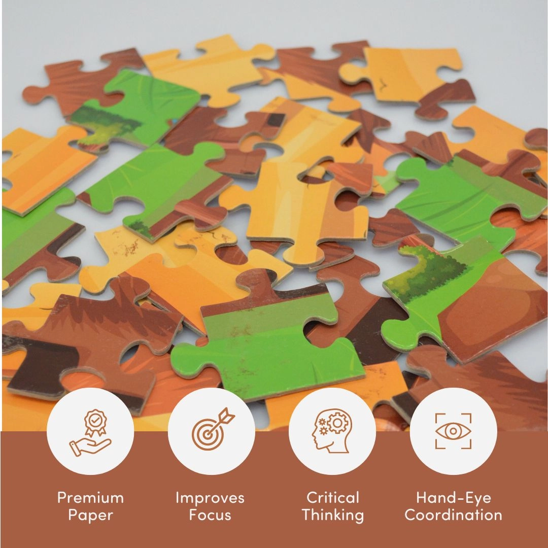 Mittimate Mud House Jigsaw Puzzle  36-Piece Cardboard Puzzle for Kids (Ages 4-6) | Fun, Learning & Perfect Birthday Gift