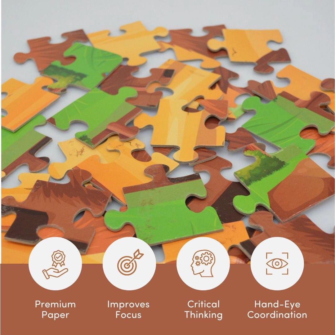 Mittimate Mud House Jigsaw Puzzle  36-Piece Cardboard Puzzle for Kids (Ages 4-6) | Fun, Learning & Perfect Birthday Gift