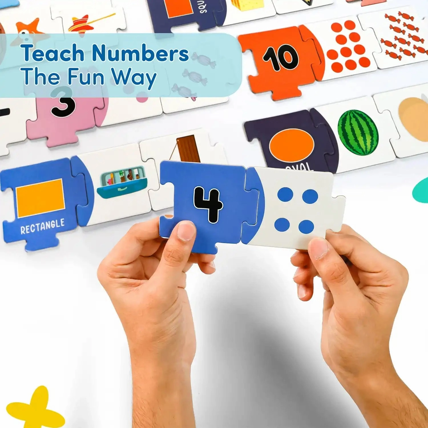 Mittimate Number & Shape Jigsaw Puzzle Game for Kids Age 2 to 4 Old I 54 Pieces Educational Puzzle Toy I Birthday Gift for Children