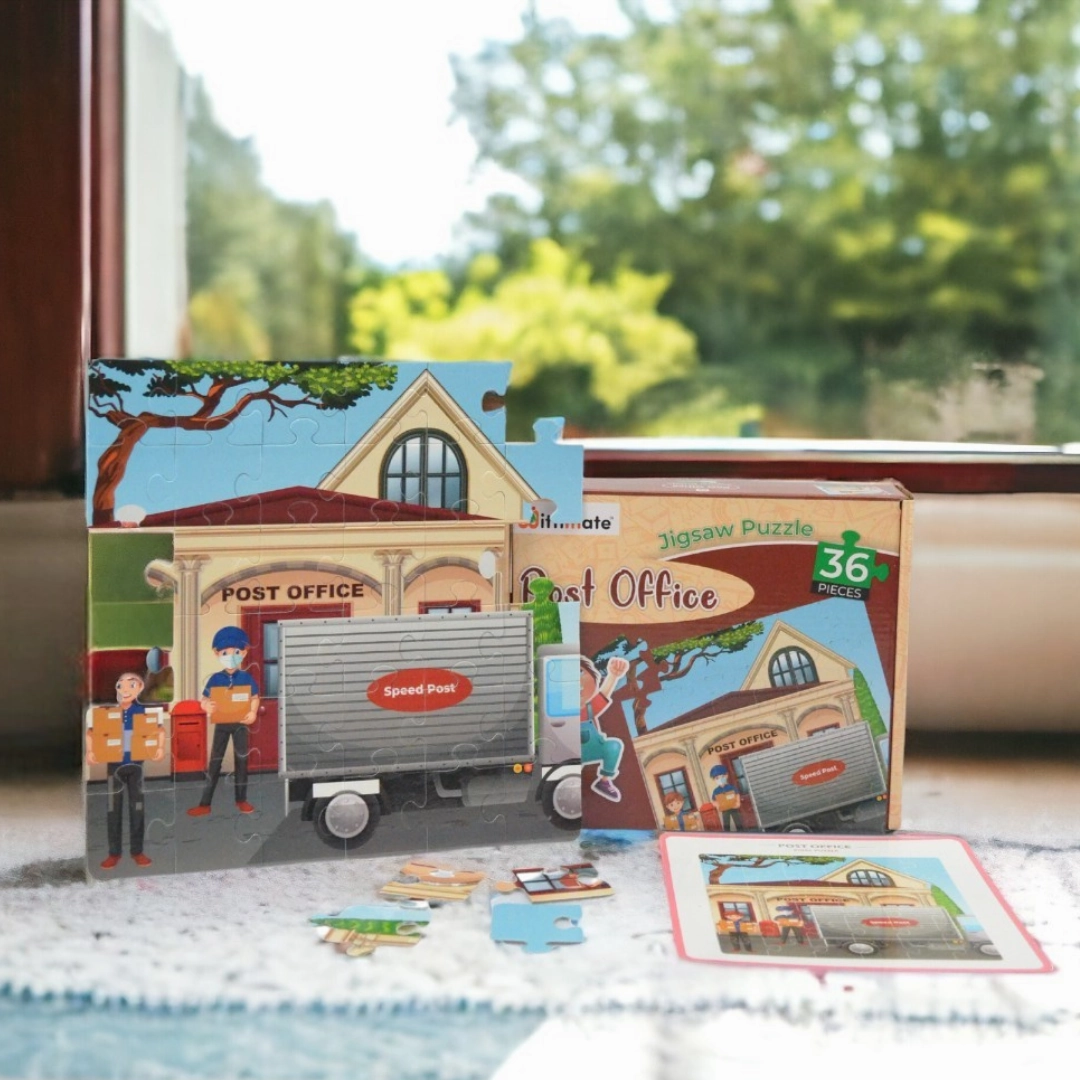 Mittimate Post Office Jigsaw Puzzle  36-Piece Cardboard Puzzle for Kids (Ages 4-6) | Fun, Learning & Perfect Birthday Gift