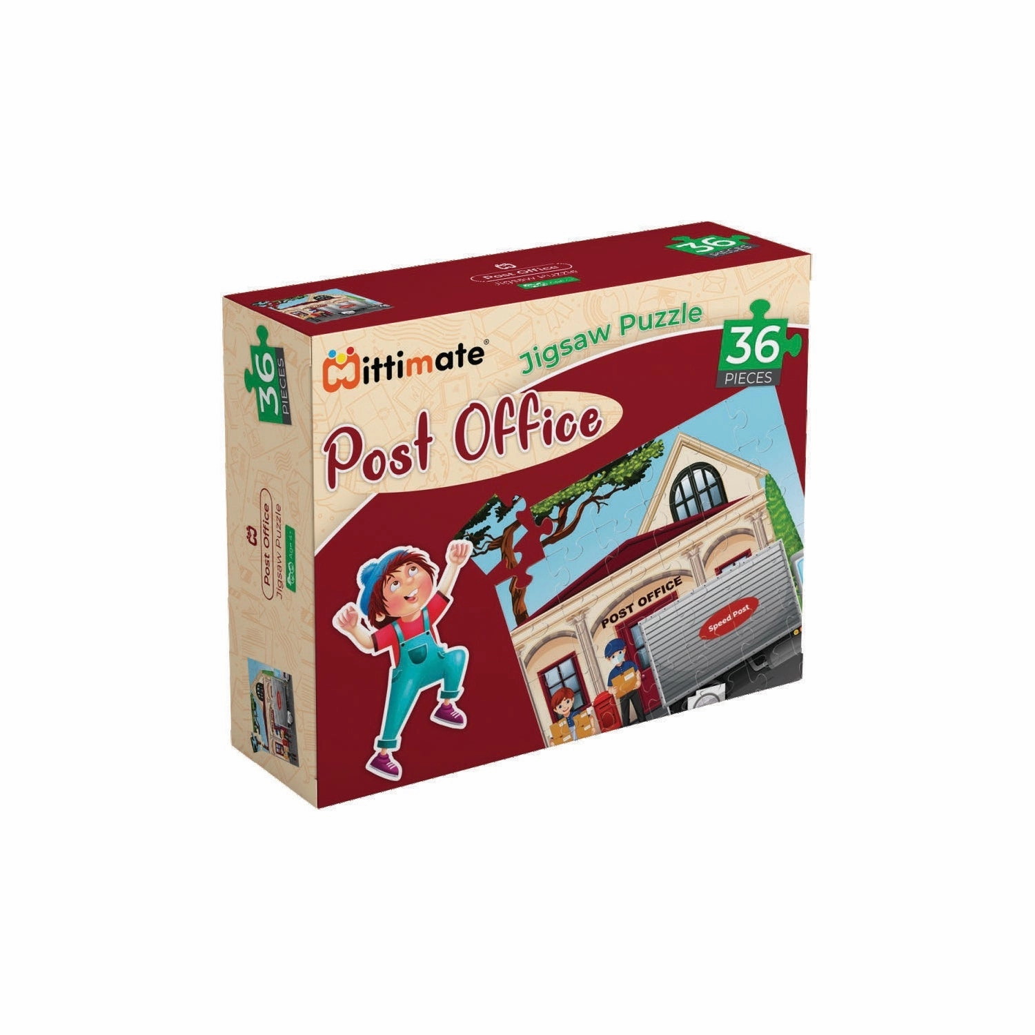 Mittimate Post Office Jigsaw Puzzle  36-Piece Cardboard Puzzle for Kids (Ages 4-6) | Fun, Learning & Perfect Birthday Gift