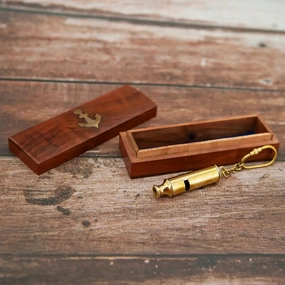 Mittimate Premium Brass Nautical Whistle  Antique Maritime Whistle for Kids | Perfect for Referees, Coaches, Camping & Emergencies