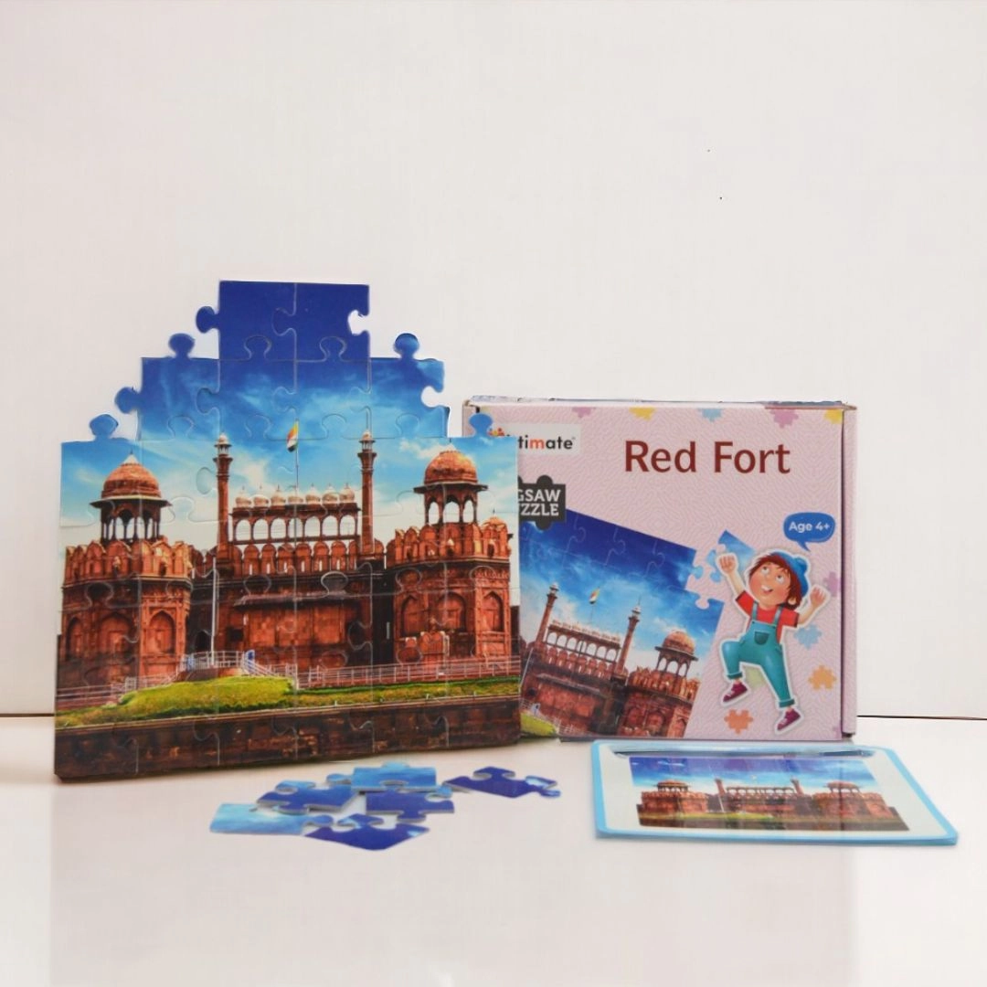 Mittimate Red Fort Jigsaw Puzzle  36-Piece Cardboard Puzzle for Kids (Ages 4-6) | Fun, Learning & Perfect Birthday Gift