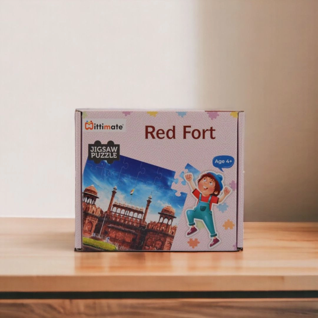 Mittimate Red Fort Jigsaw Puzzle  36-Piece Cardboard Puzzle for Kids (Ages 4-6) | Fun, Learning & Perfect Birthday Gift