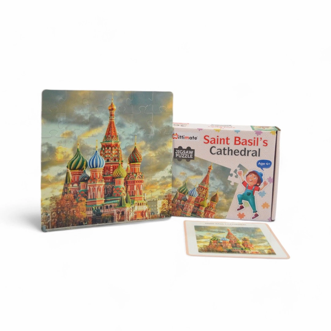 Mittimate Saint Basil's Cathedral Jigsaw Puzzle  36-Piece Cardboard Puzzle for Kids (Ages 4-6) | Fun, Learning & Perfect Birthday Gift