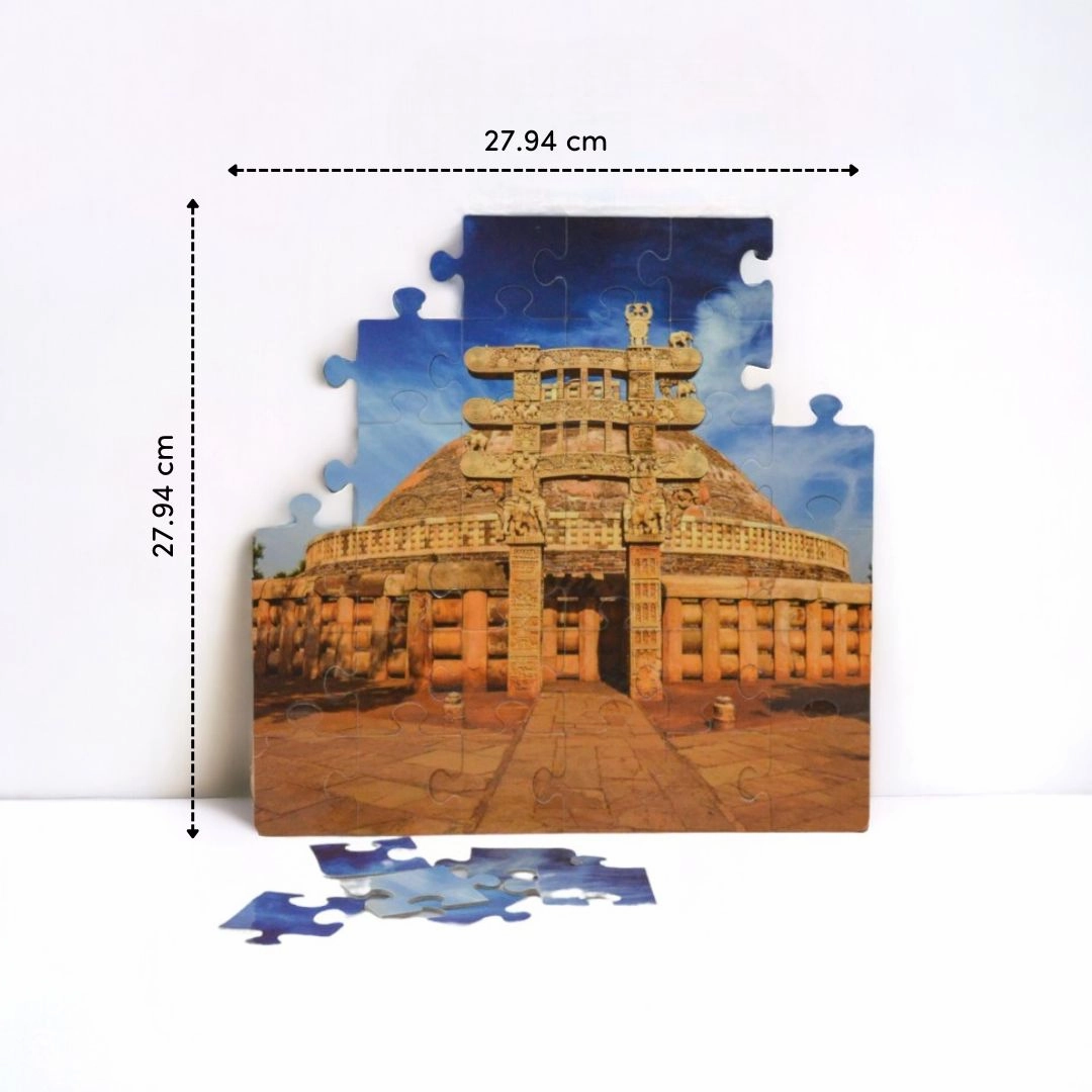 Mittimate Sanchi Stupa Jigsaw Puzzle  36-Piece Cardboard Puzzle for Kids (Ages 4-6) |Fun, Learning & Perfect Birthday Gift