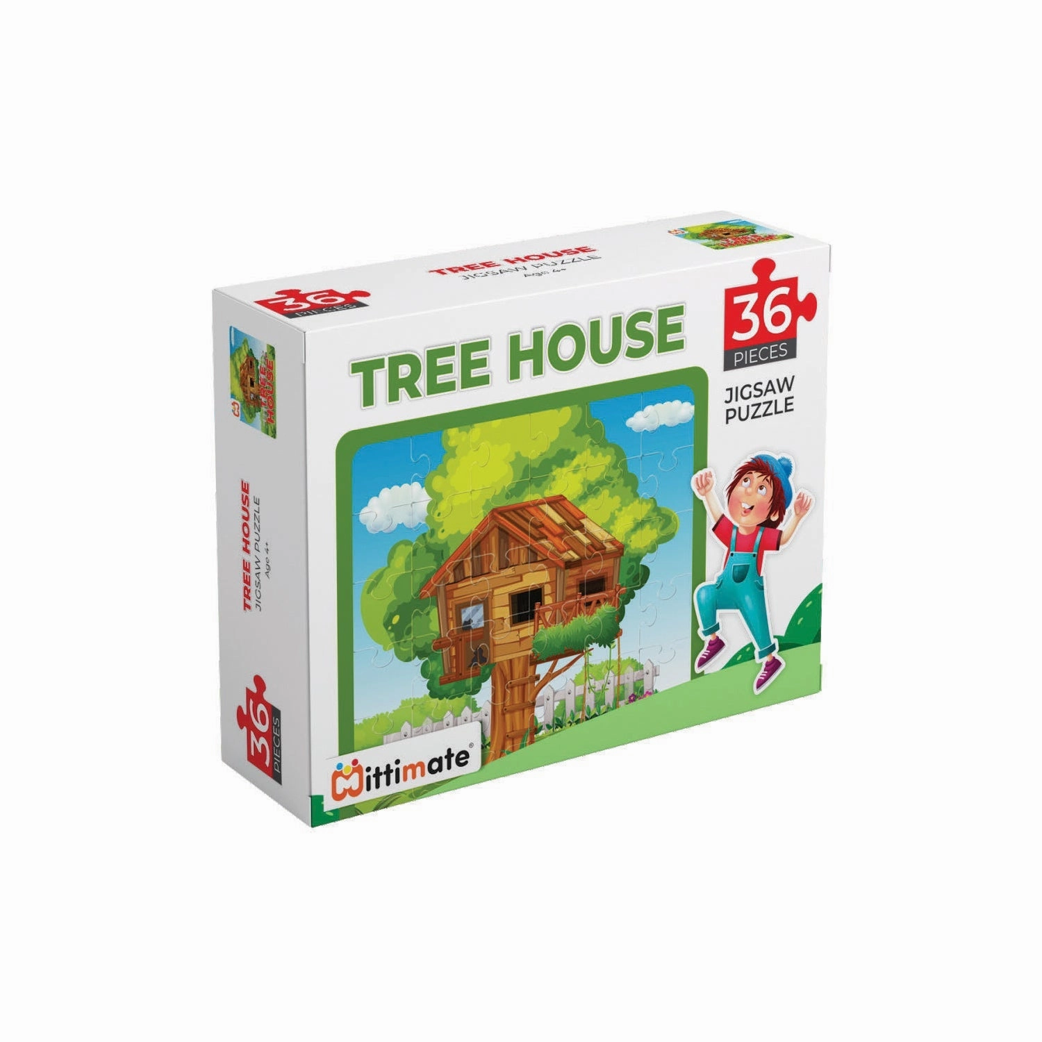 Mittimate Tree House Jigsaw Puzzle  36-Piece Cardboard Puzzle for Kids (Ages 4-6) | Fun, Learning & Perfect Birthday Gift