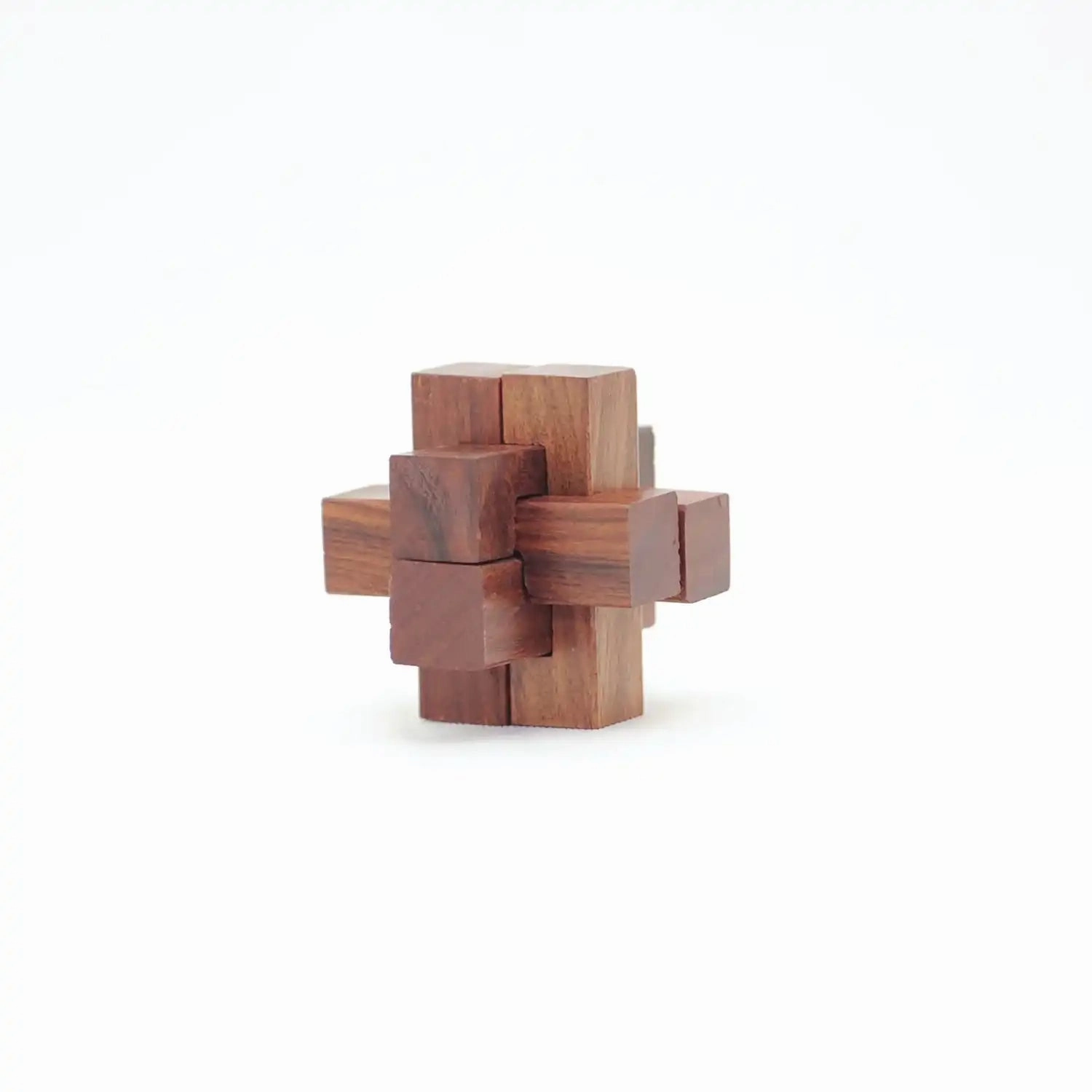 Mittimate Wooden Burr Puzzle  Brain-Teasing 3D Puzzle Game for Kids (6 ) | Fun & Engaging Wooden Challenge