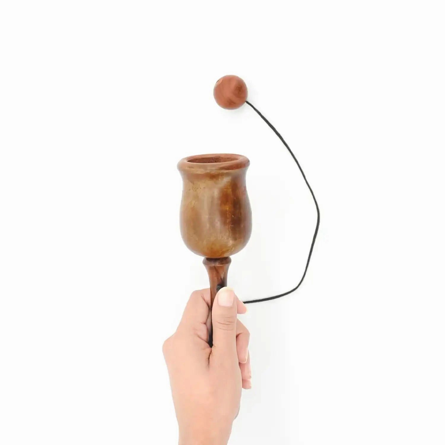 Mittimate Wooden Cup & Ball Game  Classic Toss & Catch Toy for Kids (6 ) | Enhances Hand-Eye Coordination & Focus