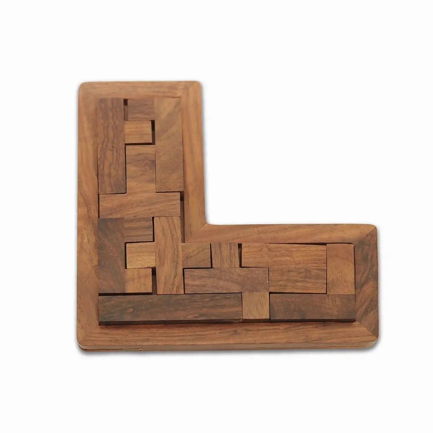 Mittimate Wooden L-Shaped Pentomino Puzzle  Brain-Boosting Jigsaw Game for Kids (6 ) | Fun, Learning & Perfect Birthday Gift
