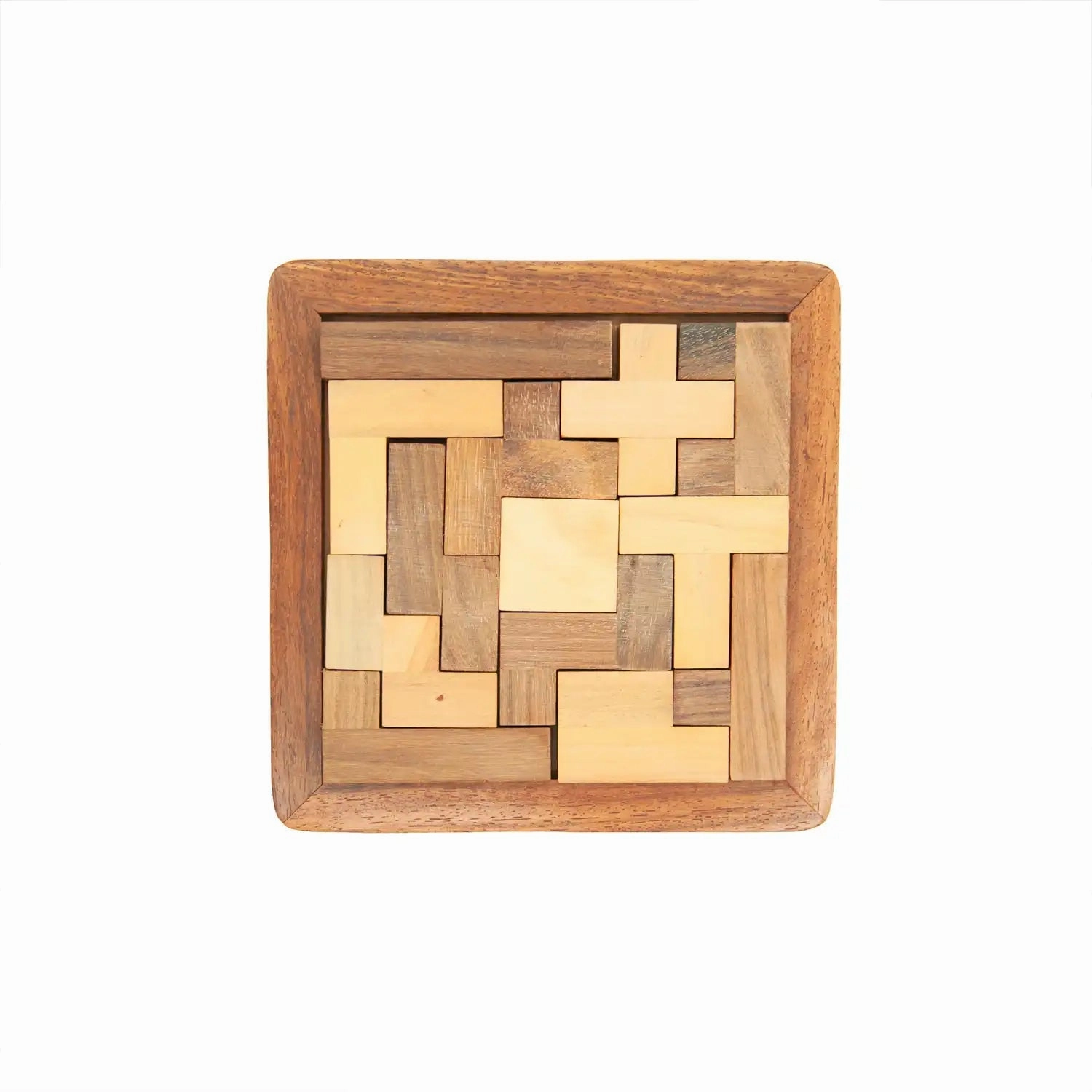 Mittimate Wooden Solid Pentomino Puzzle  Brain-Boosting Jigsaw Game for Kids (6 ) | Fun, Learning & Perfect Birthday Gift