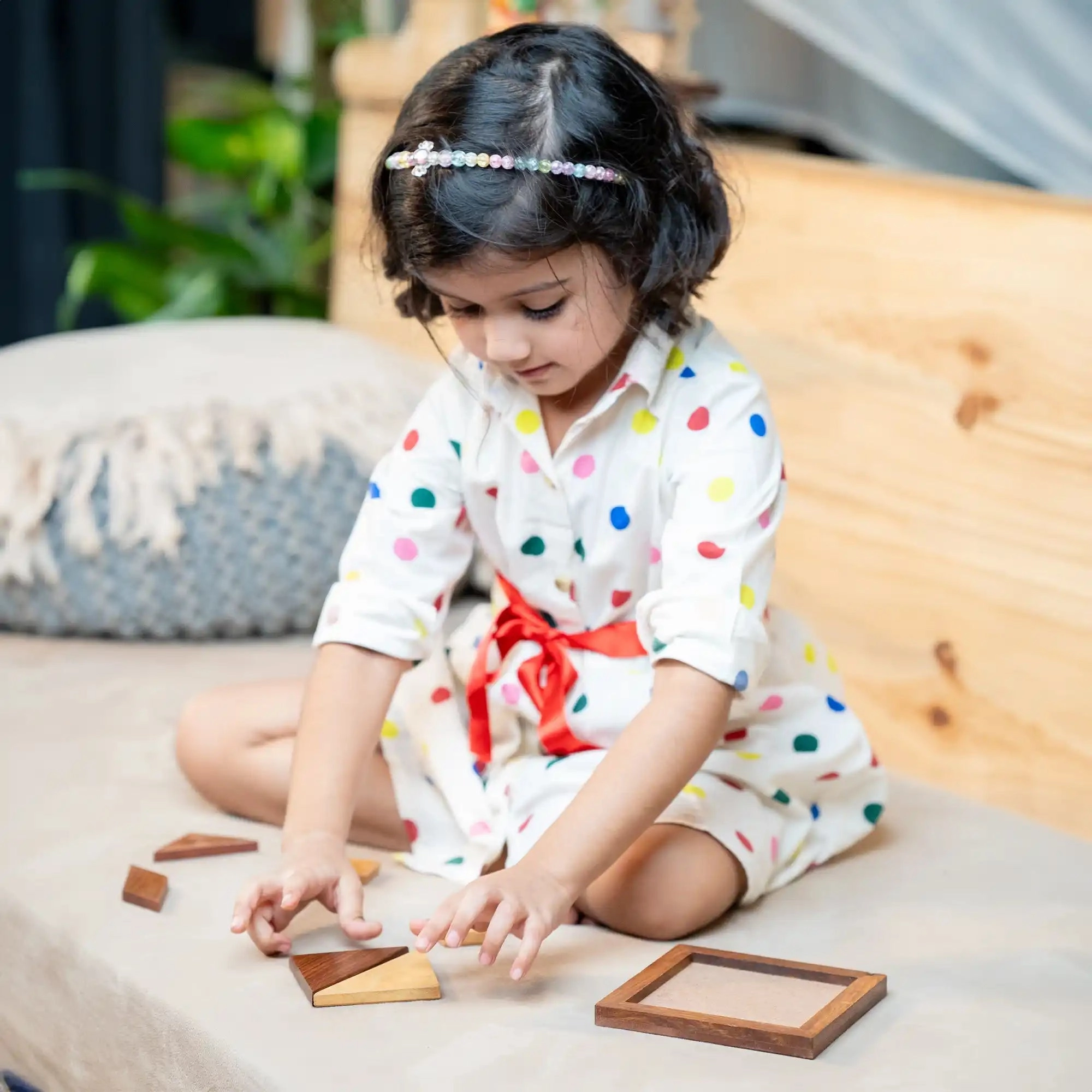 Mittimate Wooden Tangram Puzzle  Brain-Boosting Puzzle Game for Kids (6 ) | Fun, Learning & Perfect Gift Choice