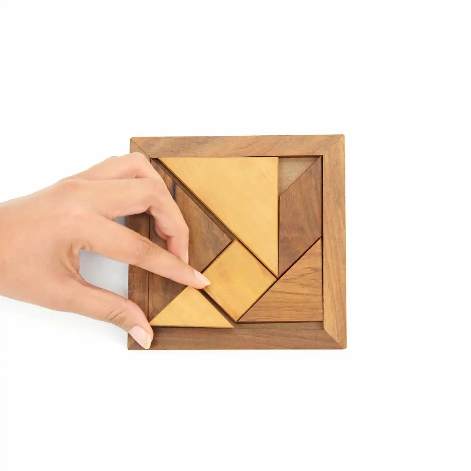 Mittimate Wooden Tangram Puzzle  Brain-Boosting Puzzle Game for Kids (6 ) | Fun, Learning & Perfect Gift Choice