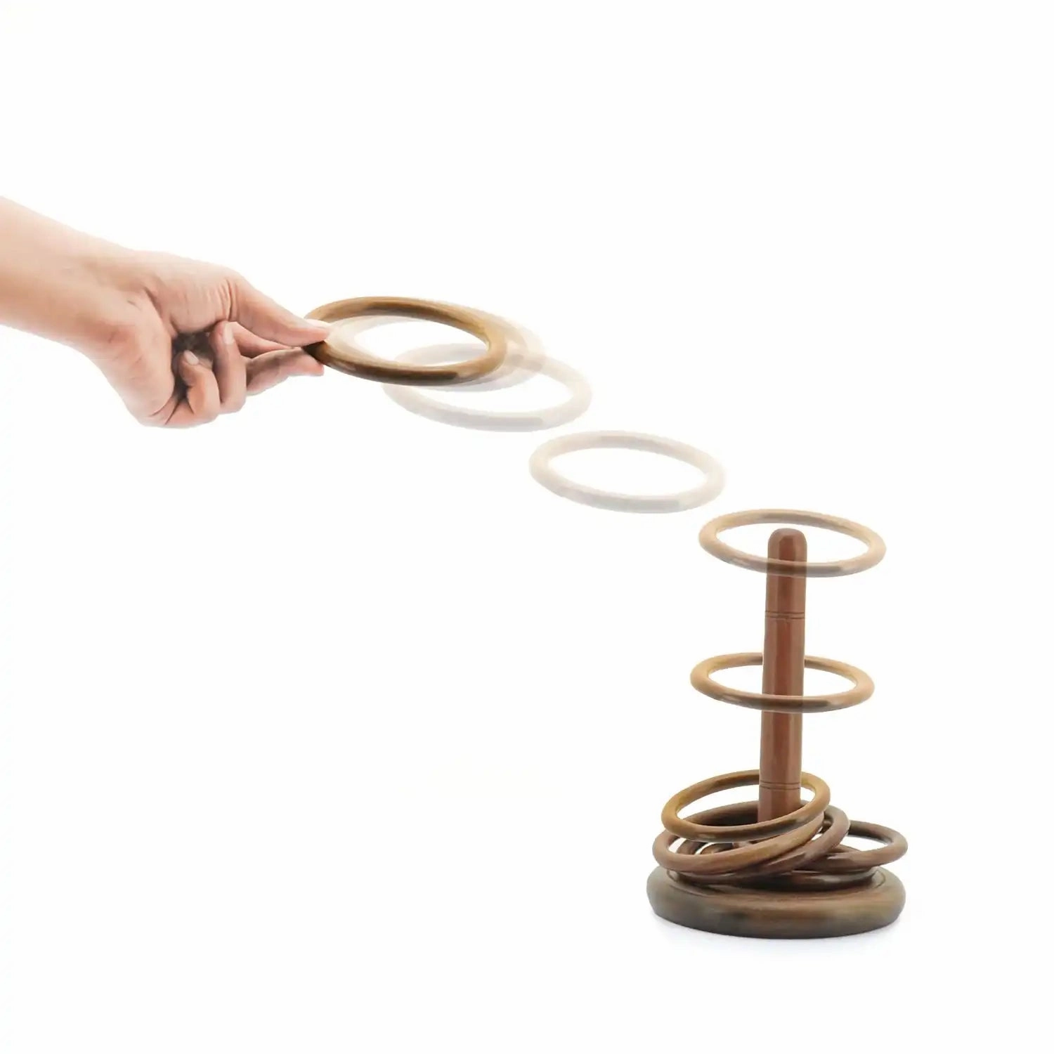 Mittimate Wooden Toss & Ring Game  Fun Indoor & Outdoor Activity for Kids (6 ) | Enhances Aiming & Shooting Skills