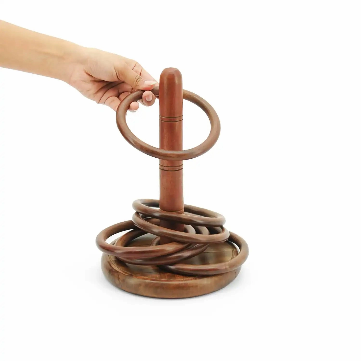 Mittimate Wooden Toss & Ring Game  Fun Indoor & Outdoor Activity for Kids (6 ) | Enhances Aiming & Shooting Skills