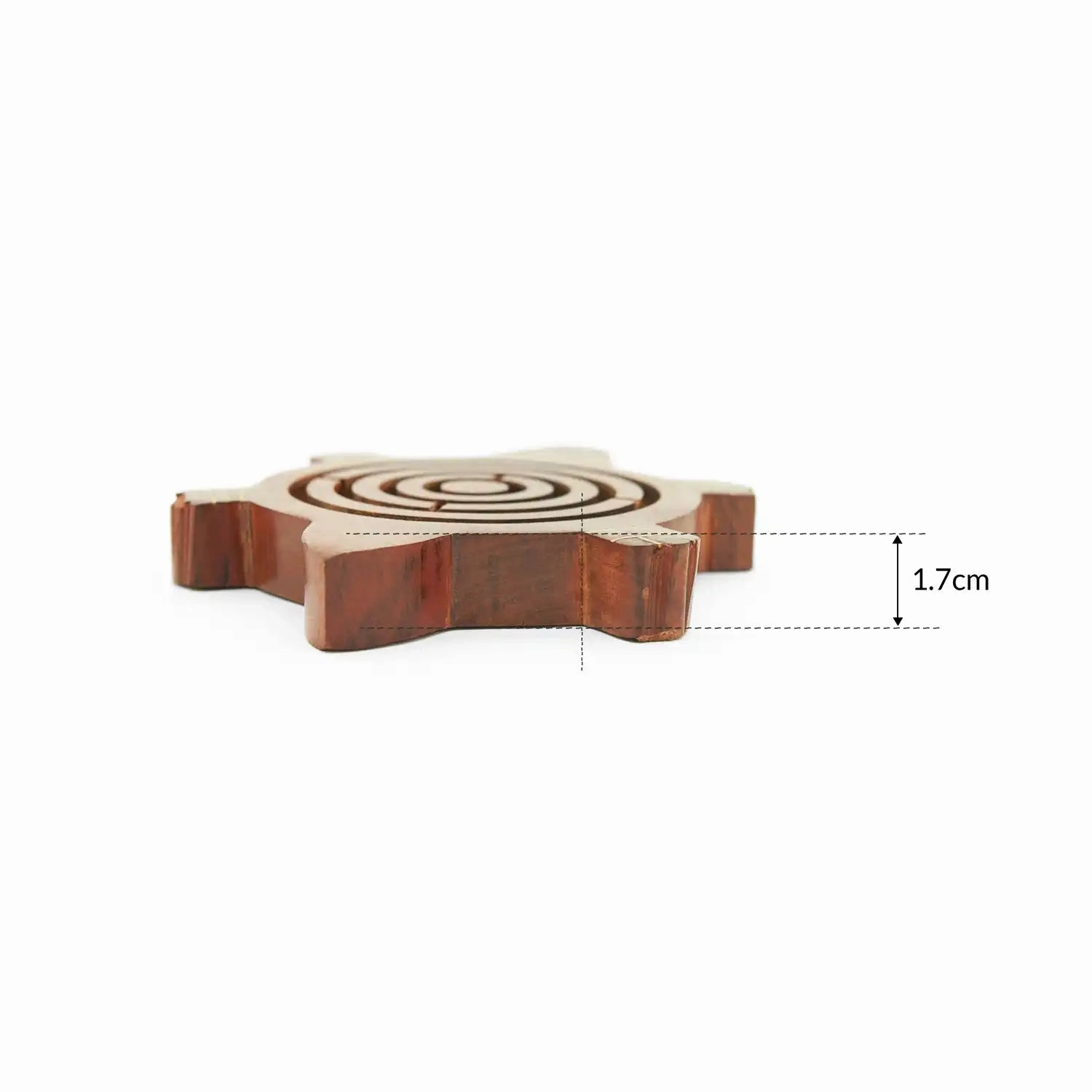 Mittimate Wooden Turtle Maze & Labyrinth Puzzle  Bhool Bhulaiyaa Board Game for Kids | Fun Indoor Brain Teaser & Activity Toy