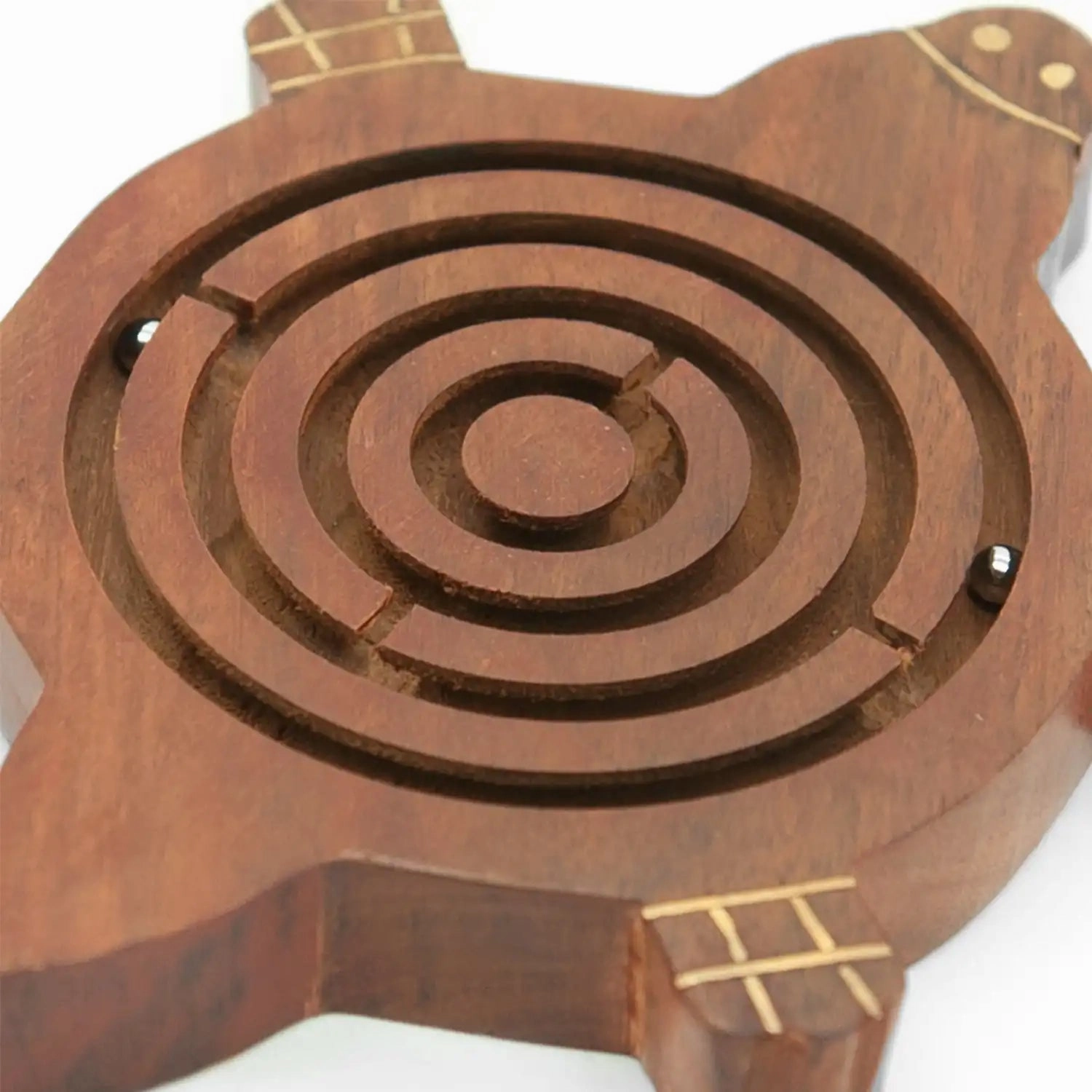 Mittimate Wooden Turtle Maze & Labyrinth Puzzle  Bhool Bhulaiyaa Board Game for Kids | Fun Indoor Brain Teaser & Activity Toy