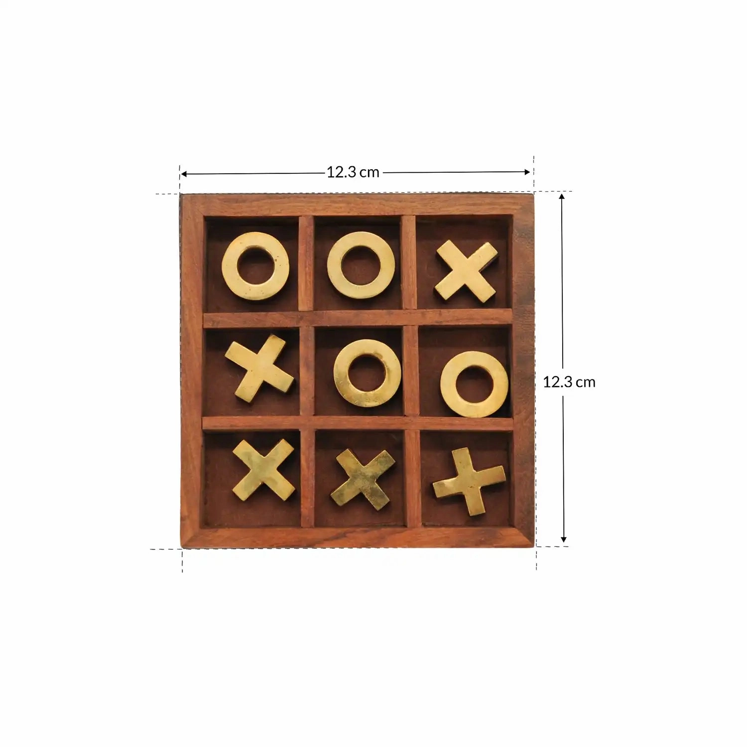 Mittimate Wooden X & O Brain Teaser  Interactive 2-Player Board Game for Kids (6 ) | Fun & Engaging Indoor-Outdoor Play