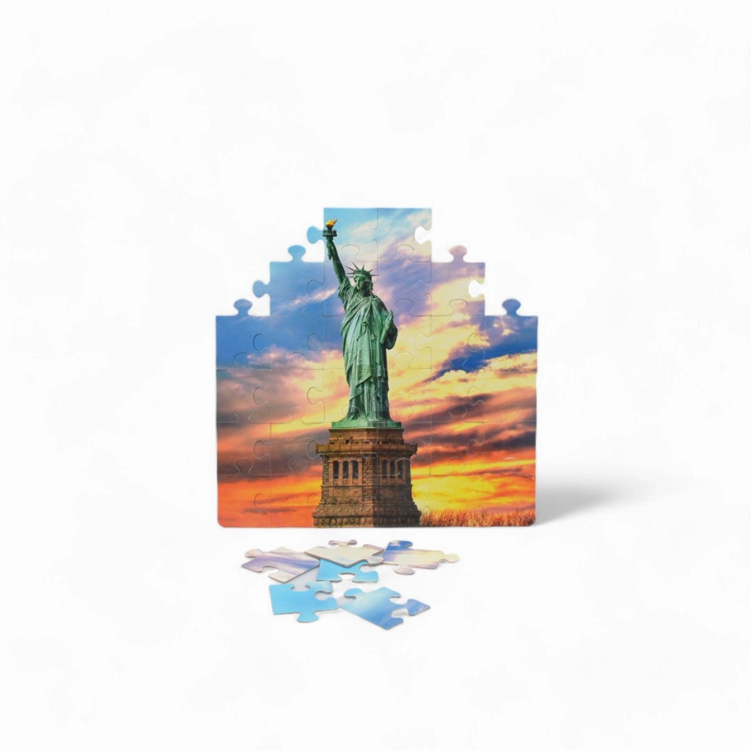 Mittimate World Statue of Liberty Jigsaw Puzzle  36-Piece Cardboard Puzzle for Kids (Ages 4-6) | Fun, Learning & Perfect Birthday Gift