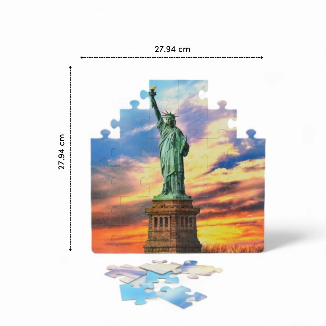 Mittimate World Statue of Liberty Jigsaw Puzzle  36-Piece Cardboard Puzzle for Kids (Ages 4-6) | Fun, Learning & Perfect Birthday Gift