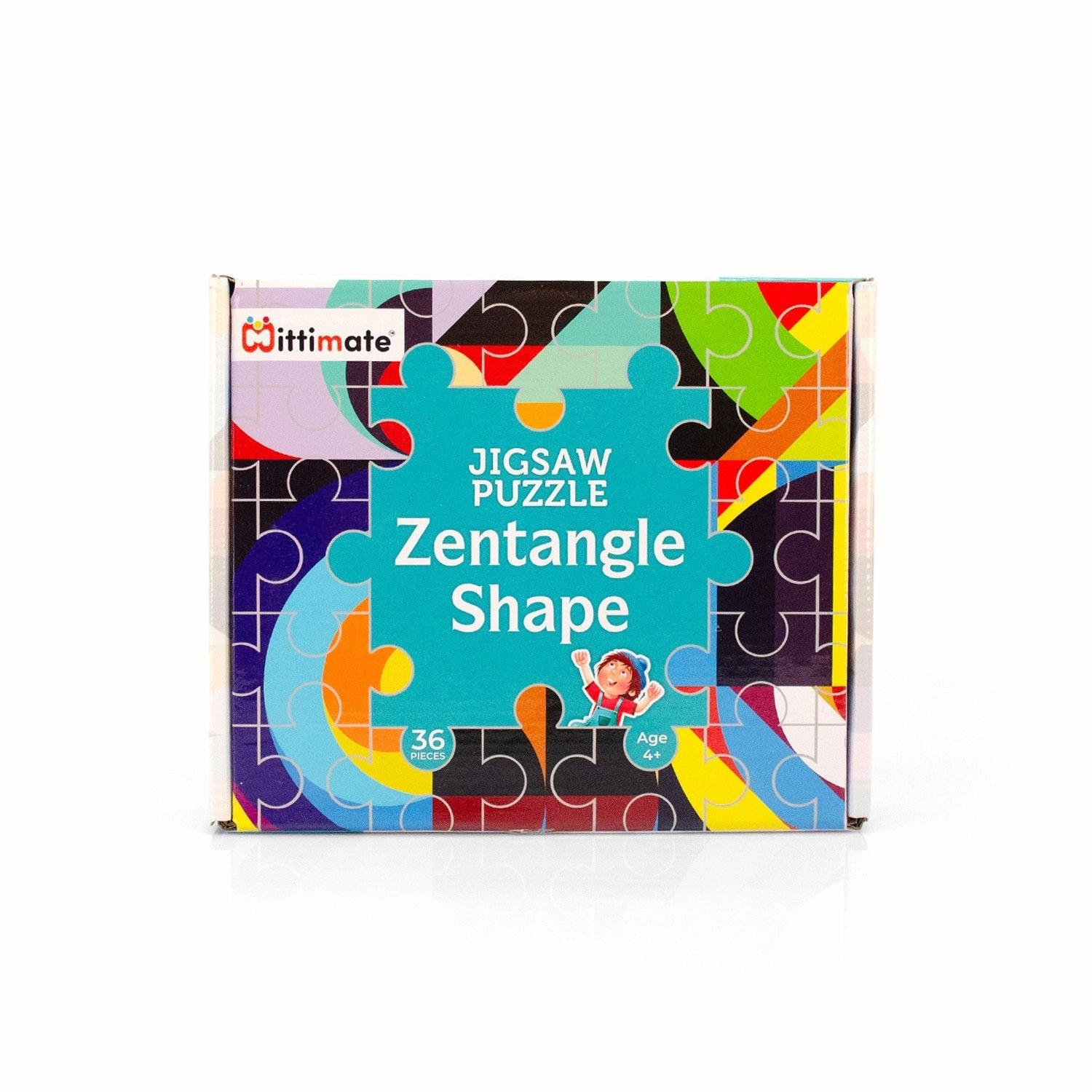 Mittimate Zentangle Jigsaw Puzzle  36-Piece Cardboard Puzzle for Kids (Ages 4-6) | Fun, Learning & Perfect Birthday Gift