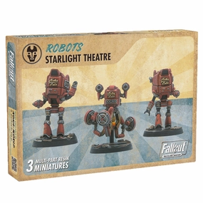 Modiphius Fallout: Wasteland Warfare - 32mm Starlight Theatre Staff Robot Figures
